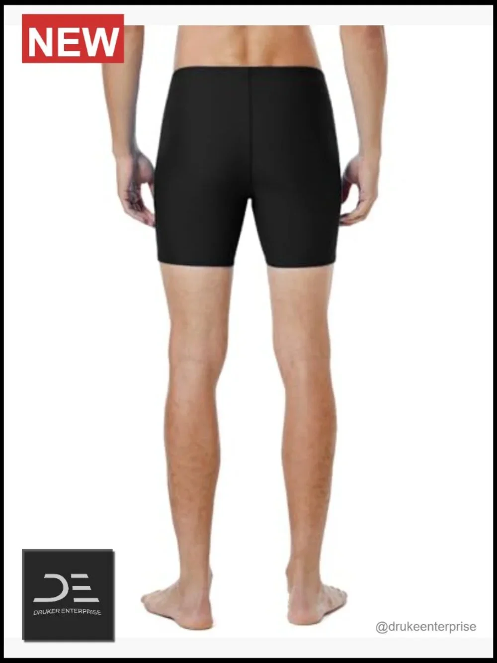 Men's Square Leg Swim Jammers Quick Dry UPF 50+ Compression Athletic Brief
